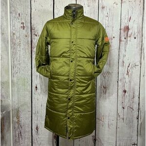 REASON CLOTHING BRAND Men’s street Wear olive green long puffer coat jacket NWT